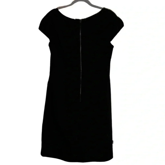 Theory Black Cap Sleeve Sheath Dress Size 12 - Picture 7 of 10